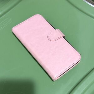 iPhone 14ProMax Elegant Pink Phone Wallet Case